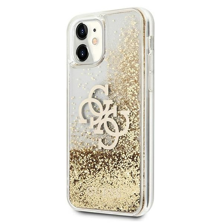 Original Handyhülle IPHONE 11 Guess Hardcase 4G Big Liquid Glitter (GUHCN61LG4GGO) gold