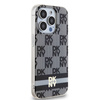 DKNY DKHMP14XHCPTSK iPhone 14 Pro Max 6.7" czarny/black hardcase IML Checkered Mono Pattern & Printed Stripes MagSafe