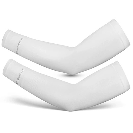 Rockbros XT9002W cycling sleeves - white (2 pcs.)