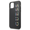 Guess Double Layer Glitter Case Logo Multicolor - Etui iPhone 11 Pro (Black/Multicolor)