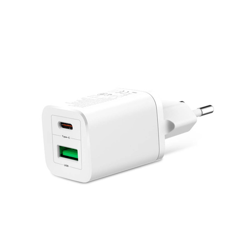 XO Ładowarka sieciowa HN238A QC3.0 PD 30W 1x USB 1x USB-C biała