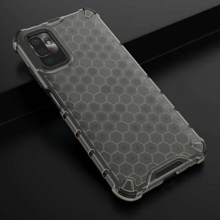 Honeycomb etui pancerny pokrowiec z żelową ramką Xiaomi Redmi Note 10 5G / Poco M3 Pro czarny