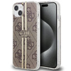 Oryginalne Etui GUESS Hardcase GUHCP15SH4PSEGW do iPhone 15 (4G Gold  Stripe / brązowy)