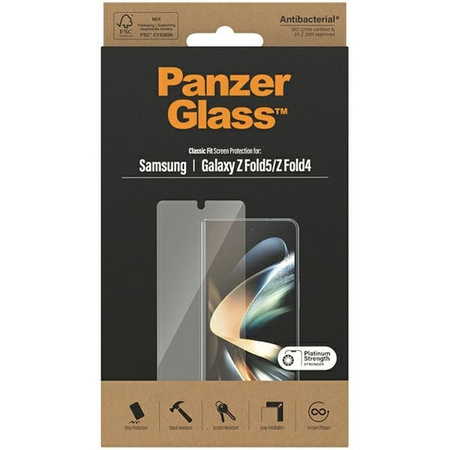 Tempered Glass SAMSUNG GALAXY Z FOLD 4 / 5 PanzerGlass Classic Fit Screen Protection Antibacterial Clear