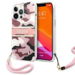 Guess nakładka do iPhone 13 6,1&quot; GUHCP13MKCABPI różowy hard case Camo Strap Collection