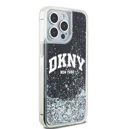 DKNY DKHCP13XLBNAEK iPhone 13 Pro Max 6.7" czarny/black hardcase Liquid Glitter Big Logo