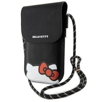 Hello Kitty Leather Hiding Kitty Cord bag - black