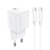 Acefast A73 Mini PD 20W GaN-Wandladegerät + USB-C-Kabel – Weiß