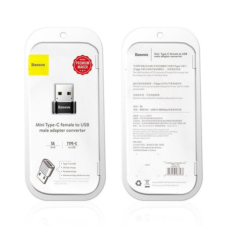 Baseus Adapter USB - przejściowka USB Type-C na USB