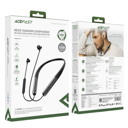 Acefast N1 kabellose In-Ear-Kopfhörer + USB-A-USB-C-Kabel – Schwarz