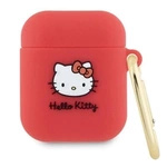 Hello Kitty Silikon 3D Kitty Head Hülle für AirPods 1/2 – Fuchsia