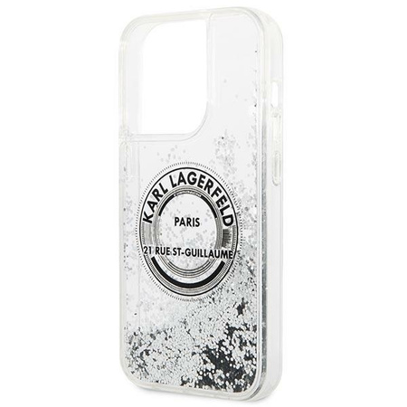 Karl Lagerfeld KLHCP14XLCRSGRS iPhone 14 Pro Max 6,7" srebrny/silver hardcase Liquid Glitter RSG