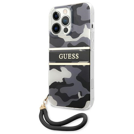 Guess GUHCP13LKCABBK iPhone 13 Pro / 13 6.1 &quot;black / black hardcase Camo Strap Collection