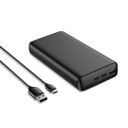 Bateria zewnętrzna (Powerbank) VEGER T100 - 20 000mAh LCD Quick Charge PD 100W czarny (np do laptopa) (W2032C-100)