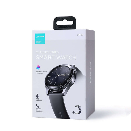 Joyroom smartwatch FC2 Classic Series z funkcją odbierania połączeń IP68 czarny (JR-FC2)