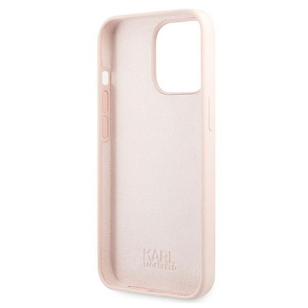Karl Lagerfeld KLHCP13LSLKHLP iPhone 13 Pro / 13 6,1" jasnoróżowy/light pink hardcase Silicone Karl`s Head