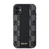 DKNY DKHMN61PCPVSLK iPhone 11 / Xr 6.1" czarny/black hardcase Leather Checkered Mono Pattern MagSafe