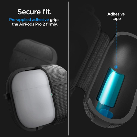 Spigen Urban Fit - Etui do Apple Airpods Pro 1 / 2 (Czarny)