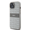 DKNY DKHCP15MPRTHSLE iPhone 15 Plus / 14 Plus 6.7" beżowy/beige hardcase Leather Mono Stripe & Metal Logo