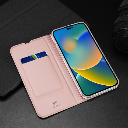 Dux Ducis Skin Pro kabura etui pokrowiec z klapką iPhone 14 Pro niebieski