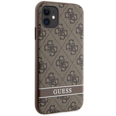 Guess GUHCN61P4SNW iPhone 11 / Xr brown/brown hardcase 4G Stripe