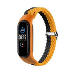 Opaska pleciona Smart Band M3/M4/M5/M6 ORANGE-GRAY / POMARAŃCZOWO-SZARY