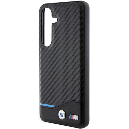 Etui BMW Leather Carbon na Samsung Galaxy S24 - czarne