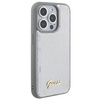 Guess Sequin Script Metal case for iPhone 15 Pro Max - silver