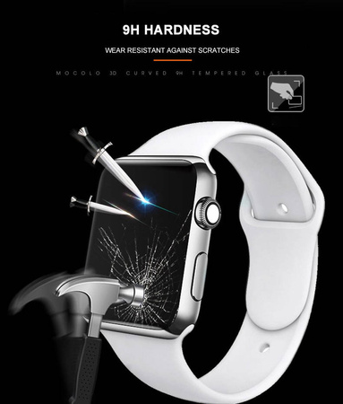 Mocolo 3D Glass Full Glue - Szkło ochronne na ekran Apple Watch 7 41 mm