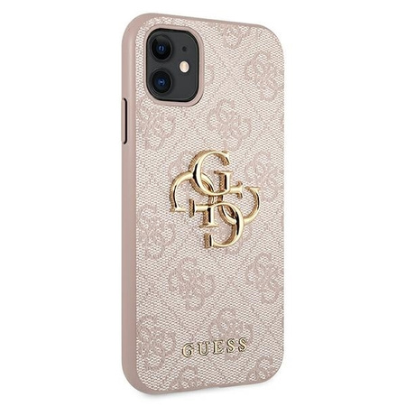 Guess GUHCN614GMGPI iPhone 11 6,1" różowy/pink hardcase 4G Big Metal Logo