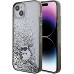 Karl Lagerfeld Liquid Glitter Choupette case for iPhone 15 Plus - transparent