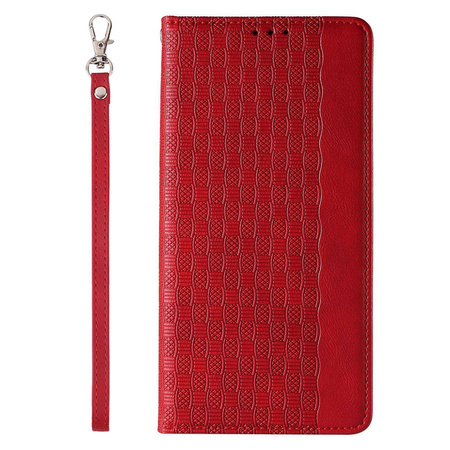 Magnet Strap Case Case for iPhone 13 Pro Pouch Wallet + Mini Lanyard Pendant Red