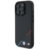 Etui BMW M Carbon Tricolor Line MagSafe na iPhone 16 Pro Max - czarne