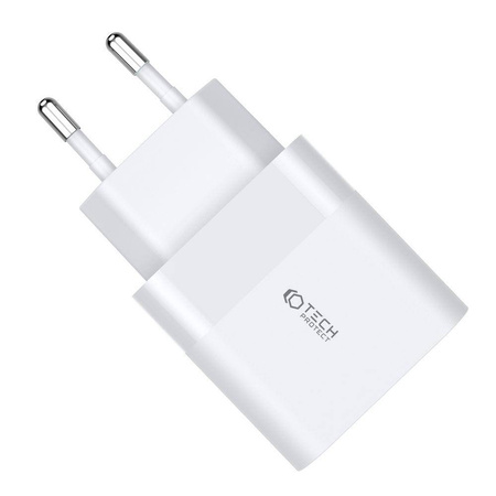 Charger 30W USB QC3.0 + USB-C PD Tech-Protect C30W white