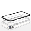 Clear 3in1 case for iPhone 12 Pro Max case gel cover with frame black