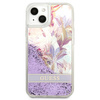 Guess GUHCP13SLFLSU iPhone 13 mini 5,4 &quot;violett / lila Hardcase Flower Liquid Glitter