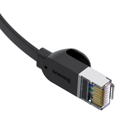 Kabel Baseus High Speed sieciowy płaski Ethernet CAT6 RJ45 0.5m - czarny