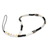 Guess zawieszka GUSTBCKH Phone Strap Heishi Beads czarno-biały/black-white