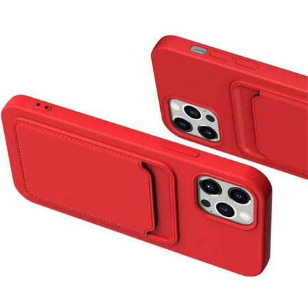 Card Case silikonowe etui portfel z kieszonką na kartę dokumenty do Xiaomi Redmi Note 10 / Redmi Note 10S czarny