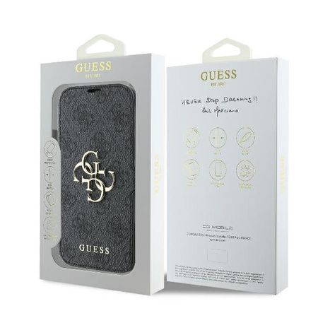 Guess GUBKP16X4GMGGR iPhone 16 Pro Max 6.9" czarny/black book 4G Metal Logo