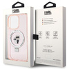 Karl Lagerfeld KLHMP15LHMRSKCP iPhone 15 Pro 6.1&quot; pink/pink hardcase Ring Stand Karl&amp;Choupette MagSafe