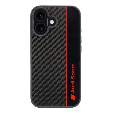 Audi nakładka Carbon Fiber Stripe do iPhone 16 6.1" czarna