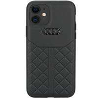 Audi Echtleder iPhone 11 / Xr 6,1&quot; schwarz/schwarz Hardcase AU-TPUPCIP11R-Q8/D1-BK