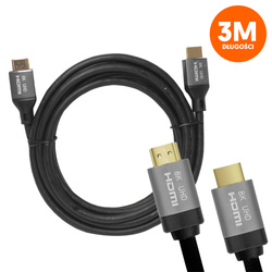 Kabel HDMI-HDMI (v2.1 | 8K | 3 m) czarny