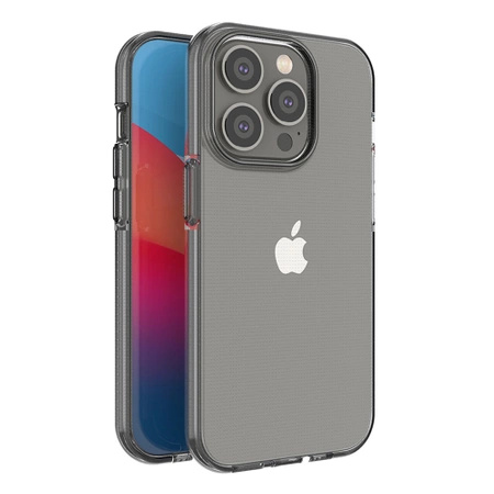 Spring Case Hülle für iPhone 14 Pro Silikonhülle mit Rahmen schwarz