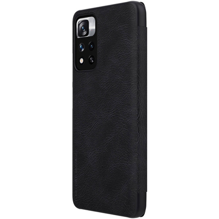 Nillkin Qin Case Cover für Xiaomi Redmi Note 11 Pro + (China) / Redmi Note 11 Pro (China) Kameraschutz Holster Cover Flip Cover Schwarz