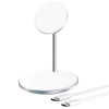 Choetech Qi Wireless Charger 15W für iPhone und AirPods MagSafe kompatibler Magnethalter Silber (T581-F)