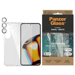 3in1 Set SAMSUNG GALAXY S23 PanzerGlass Bundle 3in1 Hardcase + Screen Protector + Camera Lens (0433+7315) transparent