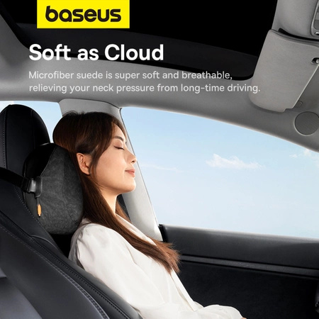 Baseus ComfortRide Series car headrest cushion with 2 materials - black