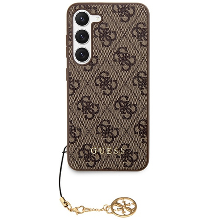 Guess 4G Charms Collection - Etui Samsung Galaxy S23 (brązowy)